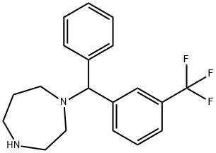 1-(PHENYL[3-(TRIFLUOROMETHYL)PHENYL]METHYL)-1,4-DIAZEPANE Struktur