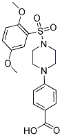 4-(4-[(2,5-DIMETHOXYPHENYL)SULFONYL]PIPERAZIN-1-YL)BENZOIC ACID Struktur