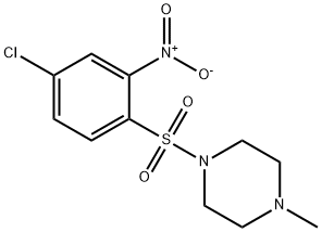 4-CHLORO-1-((4-METHYLPIPERAZINYL)SULFONYL)-2-NITROBENZENE Struktur