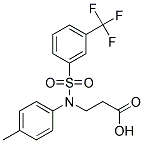 3-[P-TOLYL-(3-TRIFLUOROMETHYL-BENZENESULFONYL)-AMINO]-PROPIONIC ACID Struktur