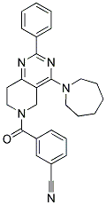 3-(4-AZEPAN-1-YL-2-PHENYL-7,8-DIHYDRO-5H-PYRIDO[4,3-D]PYRIMIDINE-6-CARBONYL)-BENZONITRILE Struktur