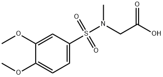 [(3,4-DIMETHOXY-BENZENESULFONYL)-METHYL-AMINO]-ACETIC ACID Struktur