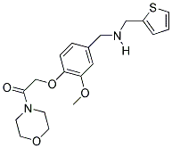 N-[3-METHOXY-4-(2-MORPHOLIN-4-YL-2-OXOETHOXY)BENZYL]-N-(THIEN-2-YLMETHYL)AMINE Struktur