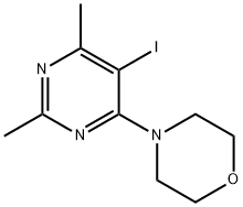 4-(5-IODO-2,6-DIMETHYL-4-PYRIMIDINYL)MORPHOLINE Struktur