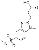 3-[5-[(DIMETHYLAMINO)SULFONYL]-1-METHYL-1H-BENZIMIDAZOL-2-YL]PROPANOIC ACID Struktur