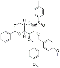 4-METHYLPHENYL 4,6-O-BENZYLIDENE-2,3-DI-O-(4-METHOXYBENZYL)-BETA-D-THIOGALACTOPYRANOSIDE S-OXIDE Struktur