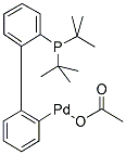 2-(2'-DI-TERT-BUTYLPHOSPHINE)BIPHENYLPALLADIUM(II) ACETATE Struktur