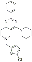 6-(5-CHLORO-THIOPHEN-2-YLMETHYL)-2-PHENYL-4-PIPERIDIN-1-YL-5,6,7,8-TETRAHYDRO-PYRIDO[4,3-D]PYRIMIDINE Struktur