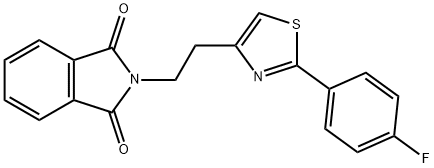 2-(2-[2-(4-FLUOROPHENYL)-1,3-THIAZOL-4-YL]ETHYL)-1H-ISOINDOLE-1,3(2H)-DIONE Struktur