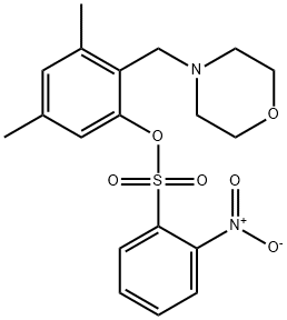 3,5-DIMETHYL-2-(MORPHOLINOMETHYL)PHENYL 2-NITROBENZENESULFONATE Struktur