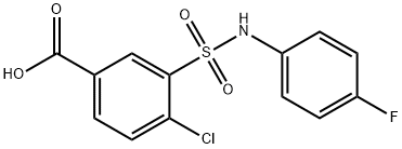 4-CHLORO-3-(4-FLUORO-PHENYLSULFAMOYL)-BENZOIC ACID Struktur