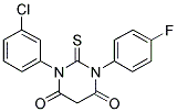 1-(3-CHLOROPHENYL)-3-(4-FLUOROPHENYL)-2-THIOXODIHYDROPYRIMIDINE-4,6(1H,5H)-DIONE Struktur