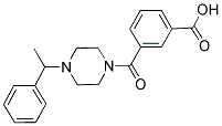 3-([4-(1-PHENYLETHYL)PIPERAZIN-1-YL]CARBONYL)BENZOIC ACID Struktur