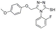 4-(2-FLUORO-PHENYL)-5-(4-METHOXY-PHENOXYMETHYL)-4H-[1,2,4]TRIAZOLE-3-THIOL Struktur