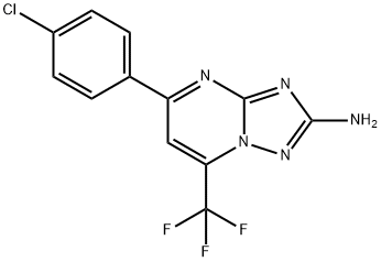 5-(4-CHLOROPHENYL)-7-(TRIFLUOROMETHYL)[1,2,4]TRIAZOLO[1,5-A]PYRIMIDIN-2-AMINE Struktur