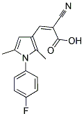 (2Z)-2-CYANO-3-[1-(4-FLUOROPHENYL)-2,5-DIMETHYL-1H-PYRROL-3-YL]ACRYLIC ACID Struktur