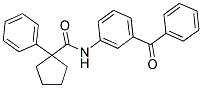 N-(3-(PHENYLCARBONYL)PHENYL)(PHENYLCYCLOPENTYL)FORMAMIDE Struktur