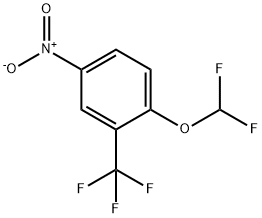 1-DIFLUOROMETHOXY-4-NITRO-2-TRIFLUOROMETHYL-BENZENE Struktur