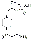 3-[4-(3-AMINO-PROPIONYL)-PIPERAZIN-1-YL]-2-HYDROXYPROPANE-1-SULFONIC ACID Struktur