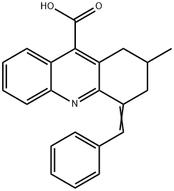 4-BENZYLIDENE-2-METHYL-1,2,3,4-TETRAHYDRO-ACRIDINE-9-CARBOXYLIC ACID Struktur