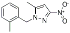 5-METHYL-1-(2-METHYL-BENZYL)-3-NITRO-1H-PYRAZOLE Struktur