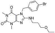 7-(4-BROMOBENZYL)-8-(3-ETHOXYPROPYLAMINO)-1,3-DIMETHYL-1H-PURINE-2,6(3H,7H)-DIONE Struktur