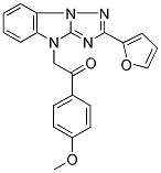 2-[2-(2-FURYL)-4H-[1,2,4]TRIAZOLO[1,5-A]BENZIMIDAZOL-4-YL]-1-(4-METHOXYPHENYL)ETHANONE Struktur