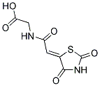 ([(2Z)-2-(2,4-DIOXO-1,3-THIAZOLIDIN-5-YLIDENE)ETHANOYL]AMINO)ACETIC ACID Struktur