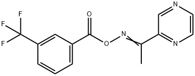 2-(([3-(TRIFLUOROMETHYL)BENZOYL]OXY)ETHANIMIDOYL)PYRAZINE Struktur