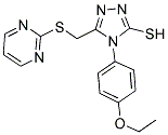 4-(4-ETHOXYPHENYL)-5-[(PYRIMIDIN-2-YLTHIO)METHYL]-4H-1,2,4-TRIAZOLE-3-THIOL Struktur