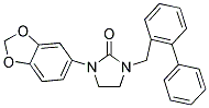 1-(1,3-BENZODIOXOL-5-YL)-3-(1,1'-BIPHENYL-2-YLMETHYL)IMIDAZOLIDIN-2-ONE Struktur