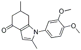 1-(3,4-DIMETHOXYPHENYL)-2,6-DIMETHYL-5,6,7-TRIHYDROINDOL-4-ONE Struktur