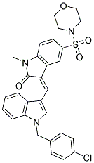 (Z)-3-((1-(4-CHLOROBENZYL)-1H-INDOL-3-YL)METHYLENE)-1-METHYL-5-(MORPHOLINOSULFONYL)INDOLIN-2-ONE Struktur