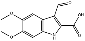 3-FORMYL-5,6-DIMETHOXY-1H-INDOLE-2-CARBOXYLIC ACID Struktur