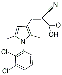 (2Z)-2-CYANO-3-[1-(2,3-DICHLOROPHENYL)-2,5-DIMETHYL-1H-PYRROL-3-YL]ACRYLIC ACID Struktur