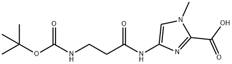 4-(3-TERT-BUTOXYCARBONYLAMINOPROPIONYLAMINO)-1-METHYL-1H-IMIDAZOLE-2-CARBOXYLIC ACID Struktur