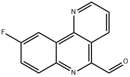 9-FLUORO-BENZO[H][1,6]NAPHTHYRIDINE-5-CARBALDEHYDE Struktur