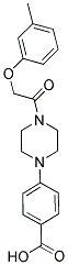 4-(4-[(3-METHYLPHENOXY)ACETYL]PIPERAZIN-1-YL)BENZOIC ACID Struktur