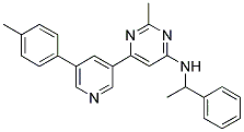 [2-METHYL-6-(5-P-TOLYL-PYRIDIN-3-YL)-PYRIMIDIN-4-YL]-(1-PHENYL-ETHYL)-AMINE Struktur