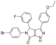 5-(4-BROMOPHENYL)-3-(4-ETHOXYPHENYL)-4-(3-FLUOROPHENYL)-4,5-DIHYDROPYRROLO[3,4-C]PYRAZOL-6(1H)-ONE Struktur