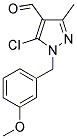 5-CHLORO-1-(3-METHOXYBENZYL)-3-METHYL-1H-PYRAZOLE-4-CARBALDEHYDE Struktur