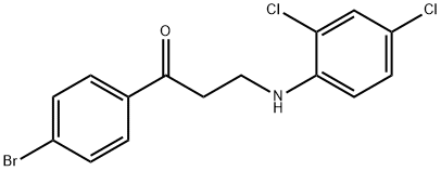 1-(4-BROMOPHENYL)-3-(2,4-DICHLOROANILINO)-1-PROPANONE Struktur