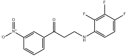 1-(3-NITROPHENYL)-3-(2,3,4-TRIFLUOROANILINO)-1-PROPANONE Struktur