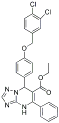 ETHYL 7-(4-(3,4-DICHLOROBENZYLOXY)PHENYL)-5-PHENYL-4,7-DIHYDRO-[1,2,4]TRIAZOLO[1,5-A]PYRIMIDINE-6-CARBOXYLATE Struktur