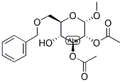 METHYL-2,3-DI-O-ACETYL-6-O-BENZYL-ALPHA-D-GLUCOPYRANOSIDE Struktur