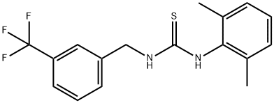 1-(2,6-DIMETHYLPHENYL)-3-((3-(TRIFLUOROMETHYL)PHENYL)METHYL)THIOUREA Struktur