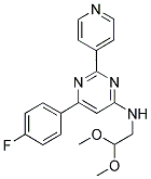 N-(2,2-DIMETHOXYETHYL)-6-(4-FLUOROPHENYL)-2-PYRIDIN-4-YLPYRIMIDIN-4-AMINE Struktur