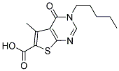 5-METHYL-4-OXO-3-PENTYL-3,4-DIHYDRO-THIENO[2,3-D]PYRIMIDINE-6-CARBOXYLIC ACID Struktur