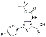 3-TERT-BUTOXYCARBONYLAMINO-5-(4-FLUOROPHENYL)THIOPHENE-2-CARBOXYLIC ACID Struktur