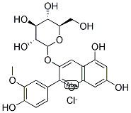 3-(GLUCOSYLOXY)-4',5,7-TRIHYDROXY-3'-METHOXYFLAVYLIUM CHLORIDE Struktur